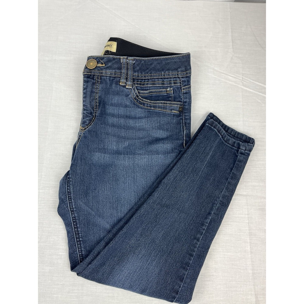 Democracy Pants Womens 10 Dark Wash Denim Ab Technology Skinny Ankle Jeans